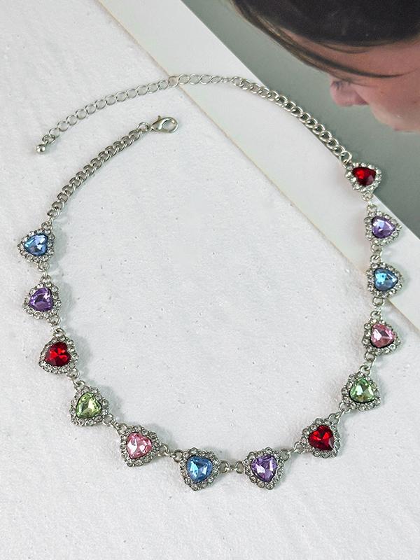Geometric Heart Shape Necklaces Accessories Product Image