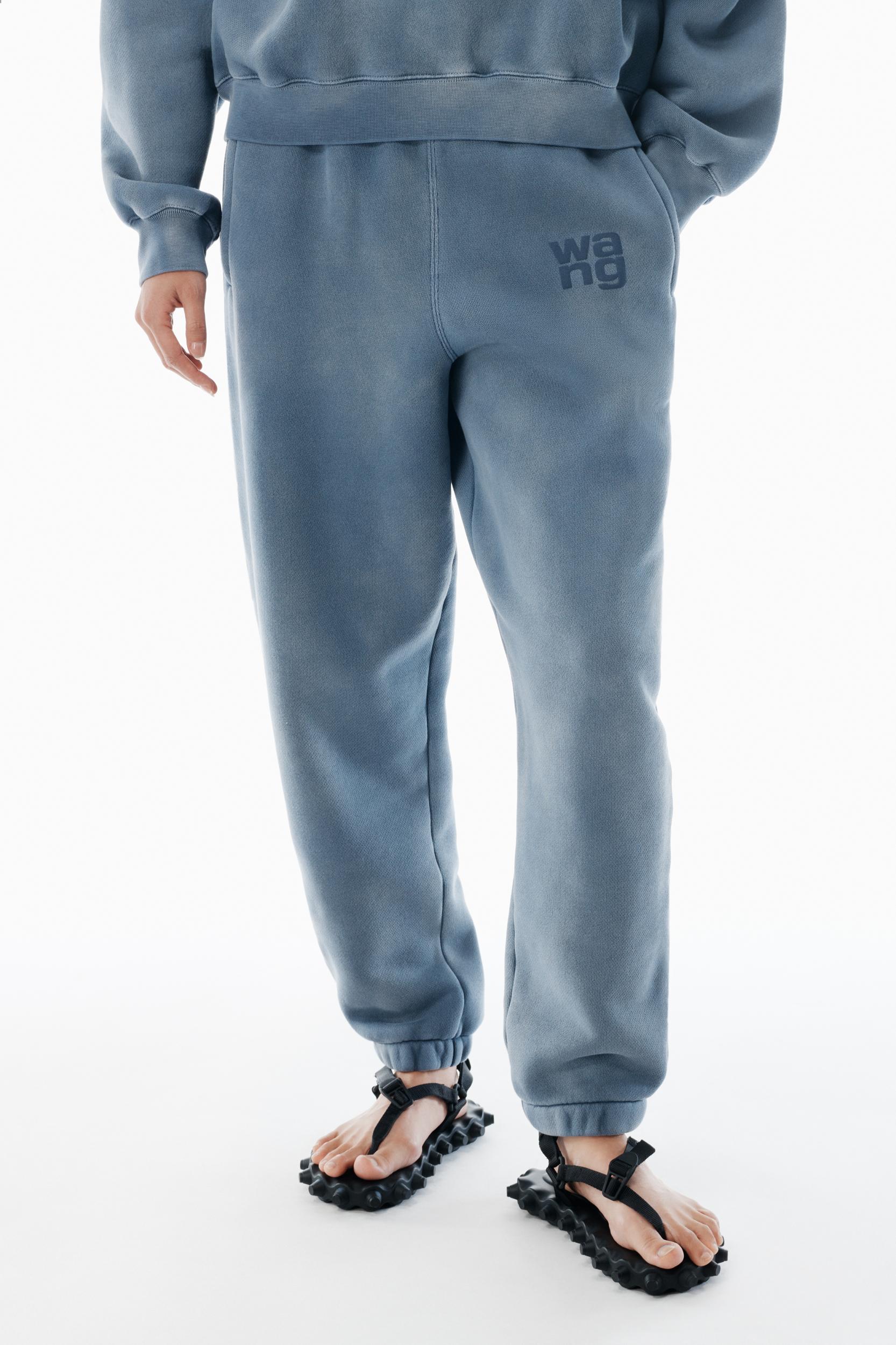 Blue Puff-print Logo Sweatpants Product Image