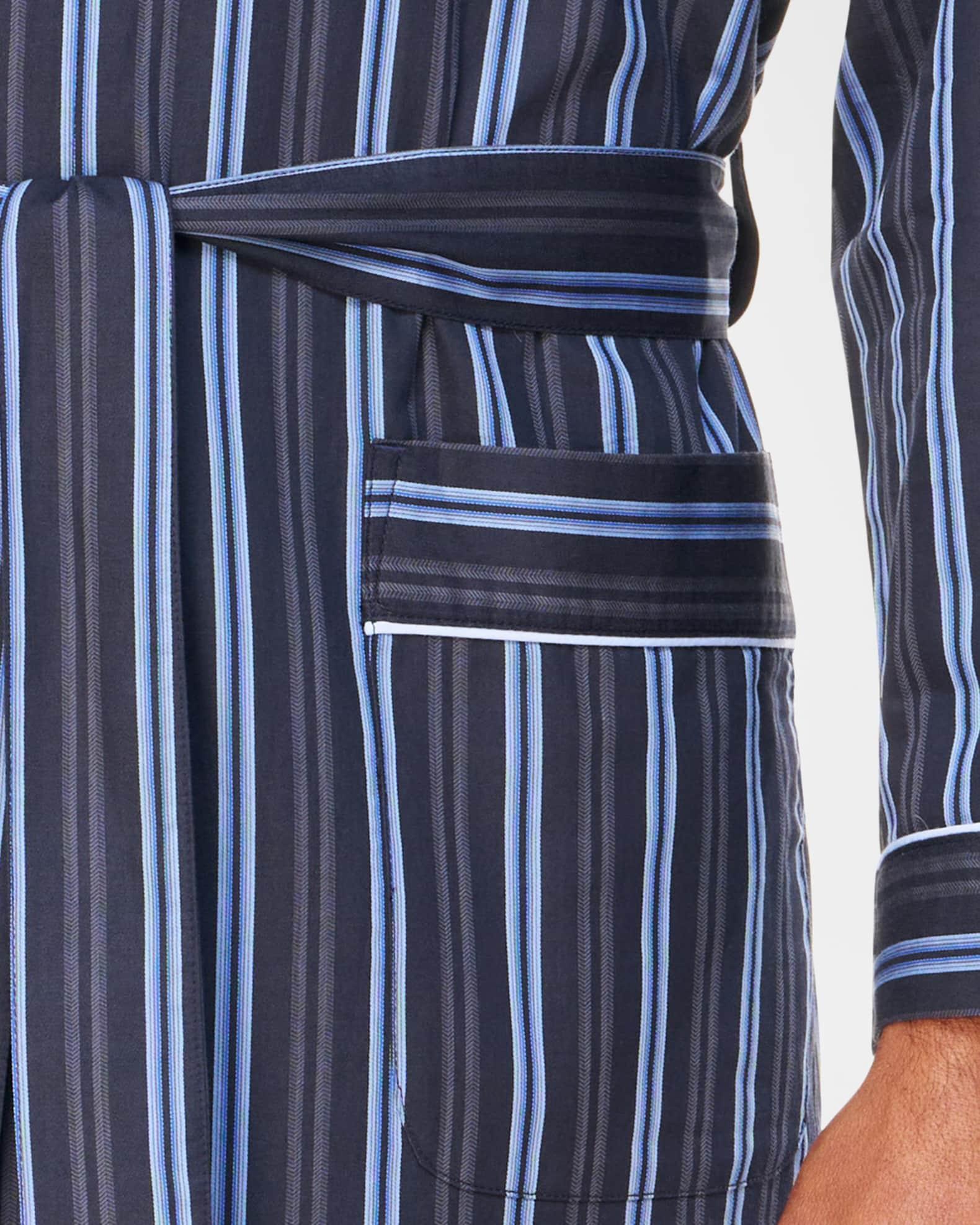 Men's Sateen Multi-Stripe Shawl Robe Product Image