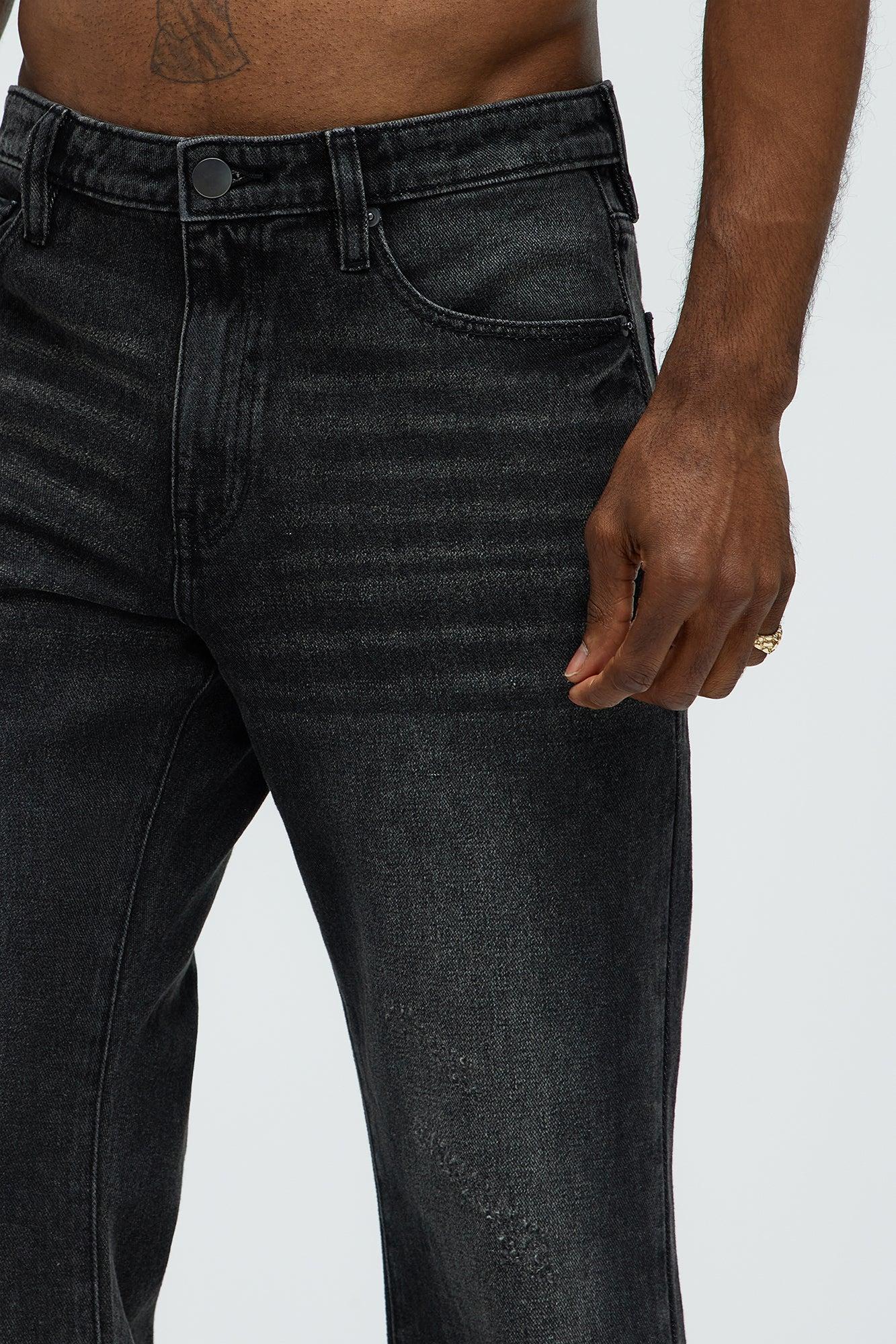 Brayton Distressed Bootcut Jeans - Black Wash Product Image