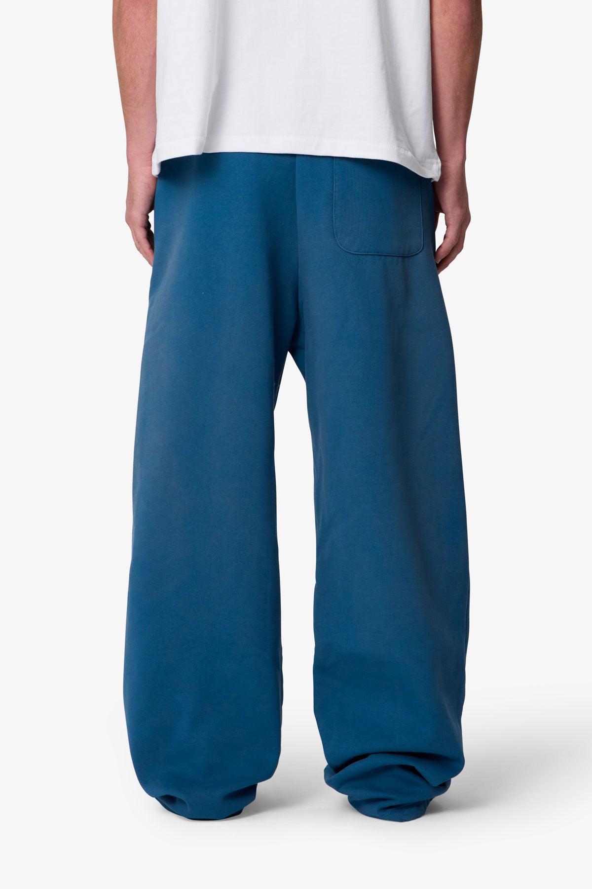 West Double Knee Sweatpants - Blue Product Image