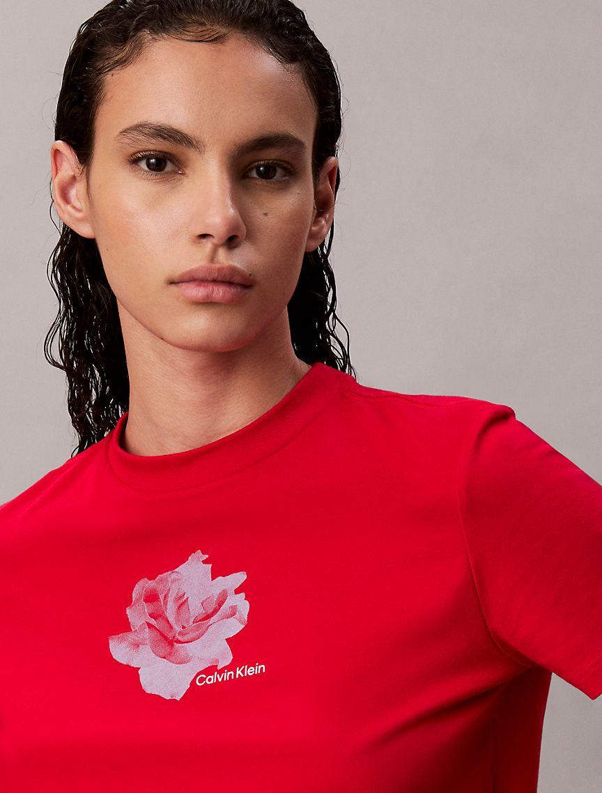 Floral Graphic Slim T-Shirt Product Image