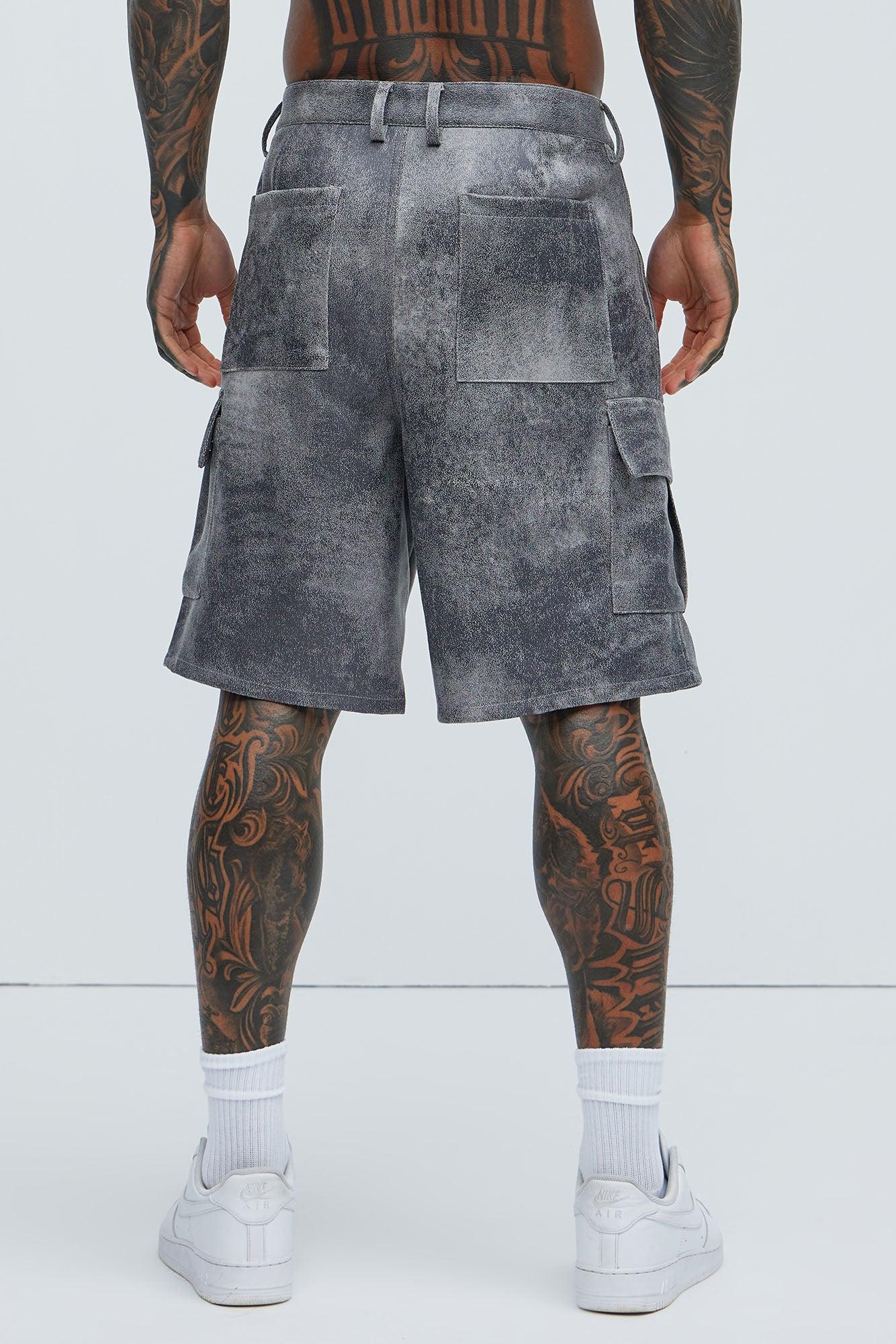 Manor Distressed Shorts - Grey Product Image