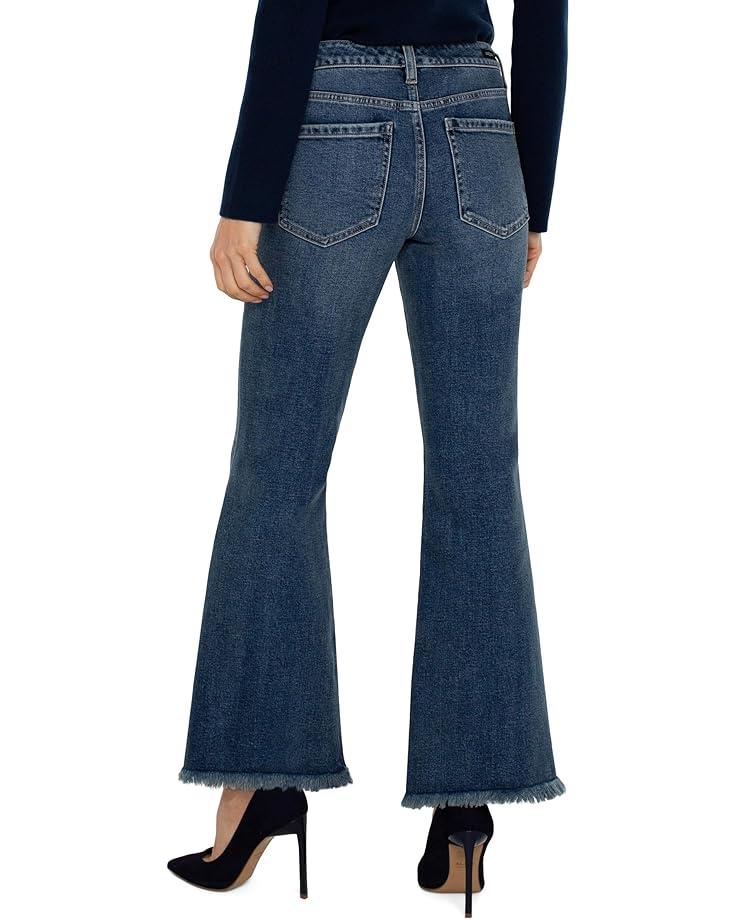 Hannah Flare Mid Rise Blue Black Denim in Apollo Product Image