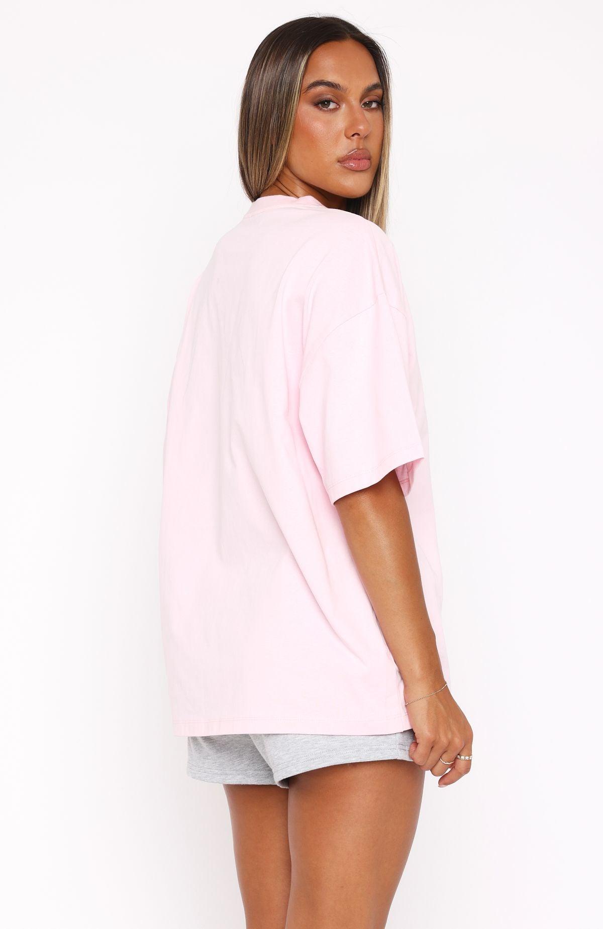 With Love In The Moment Oversized Tee Pink Product Image
