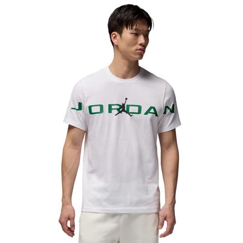 Jordan Mens Jordan Air Stretch Short Sleeve Crew - Mens Black/White/Red Product Image