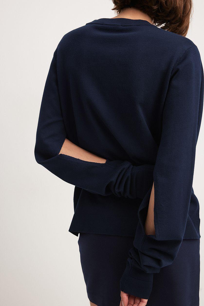 Long Sleeve Detail Knitted Top Product Image