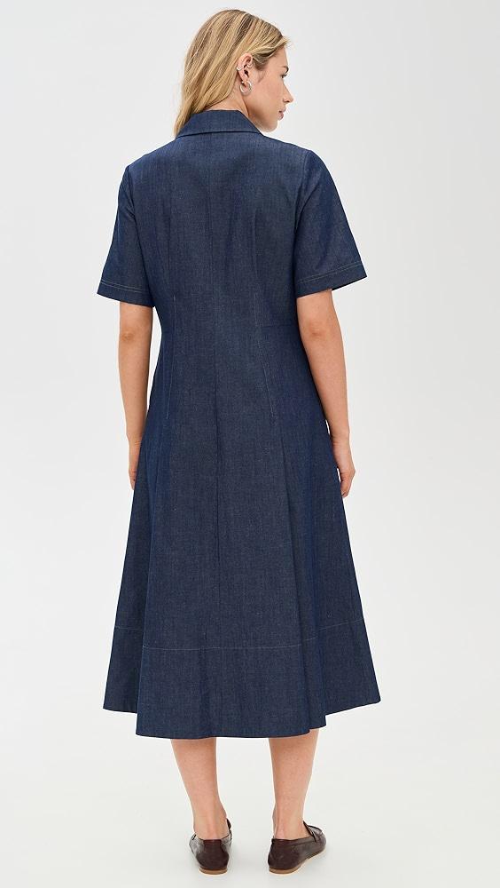 Vince Denim Short Sleeve Shirt Dress | Shopbop Product Image