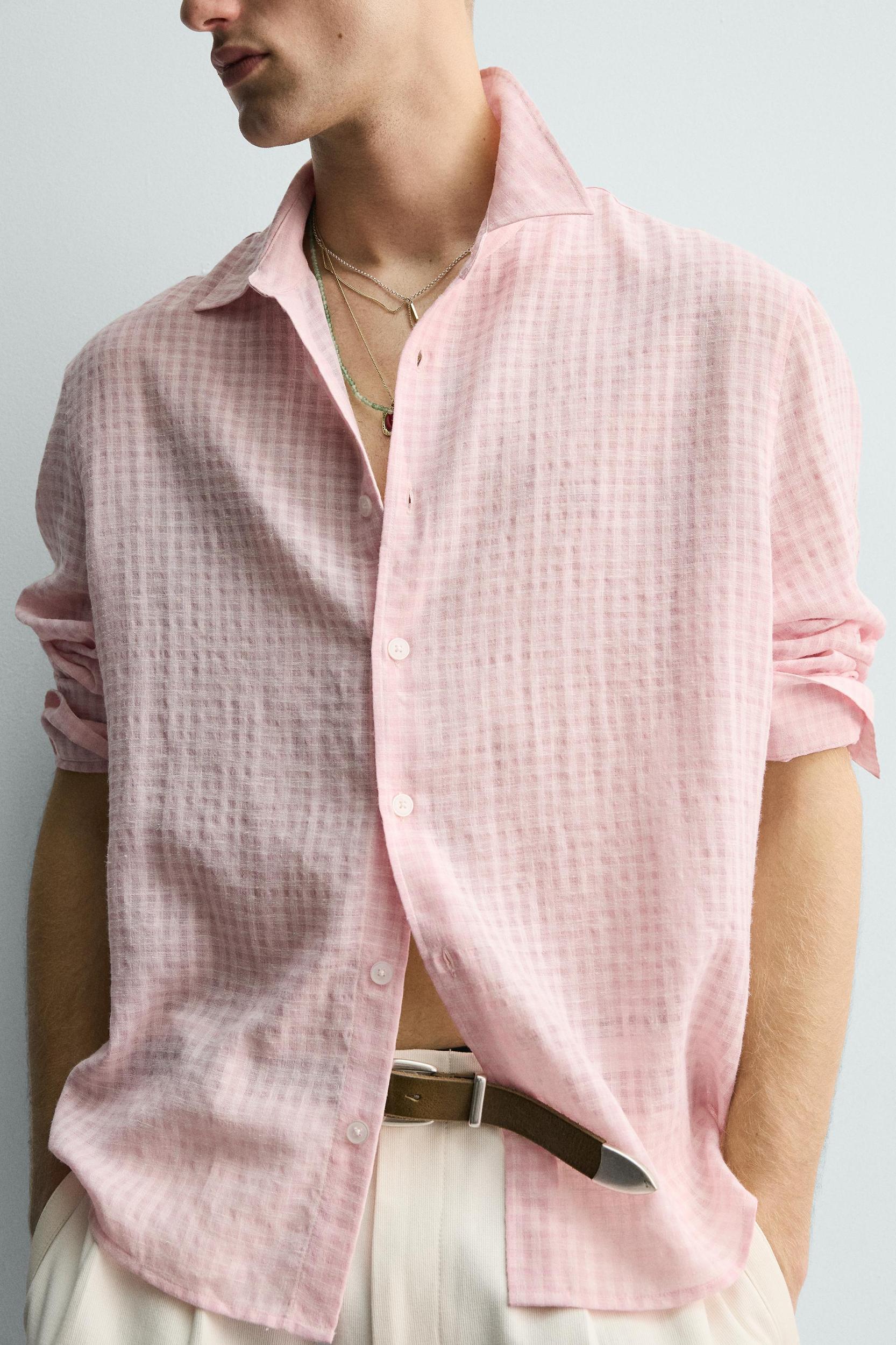 PLAID FLOWY SHIRT Product Image