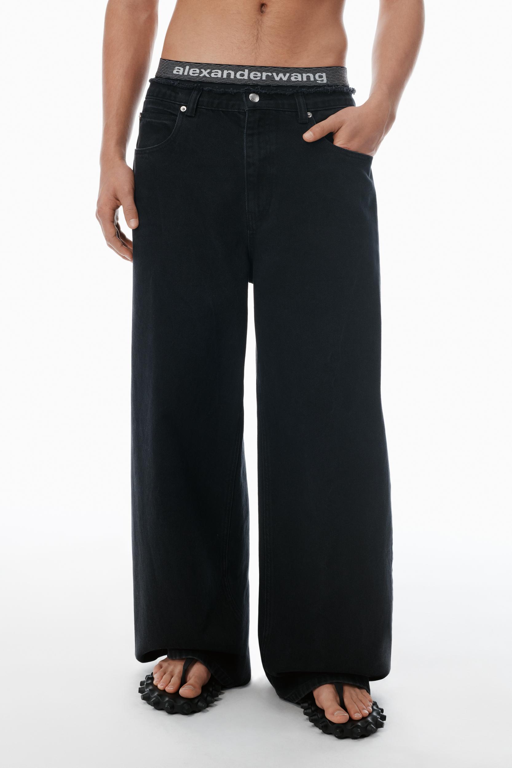 Faded Black Pre-styled Jeans  Product Image