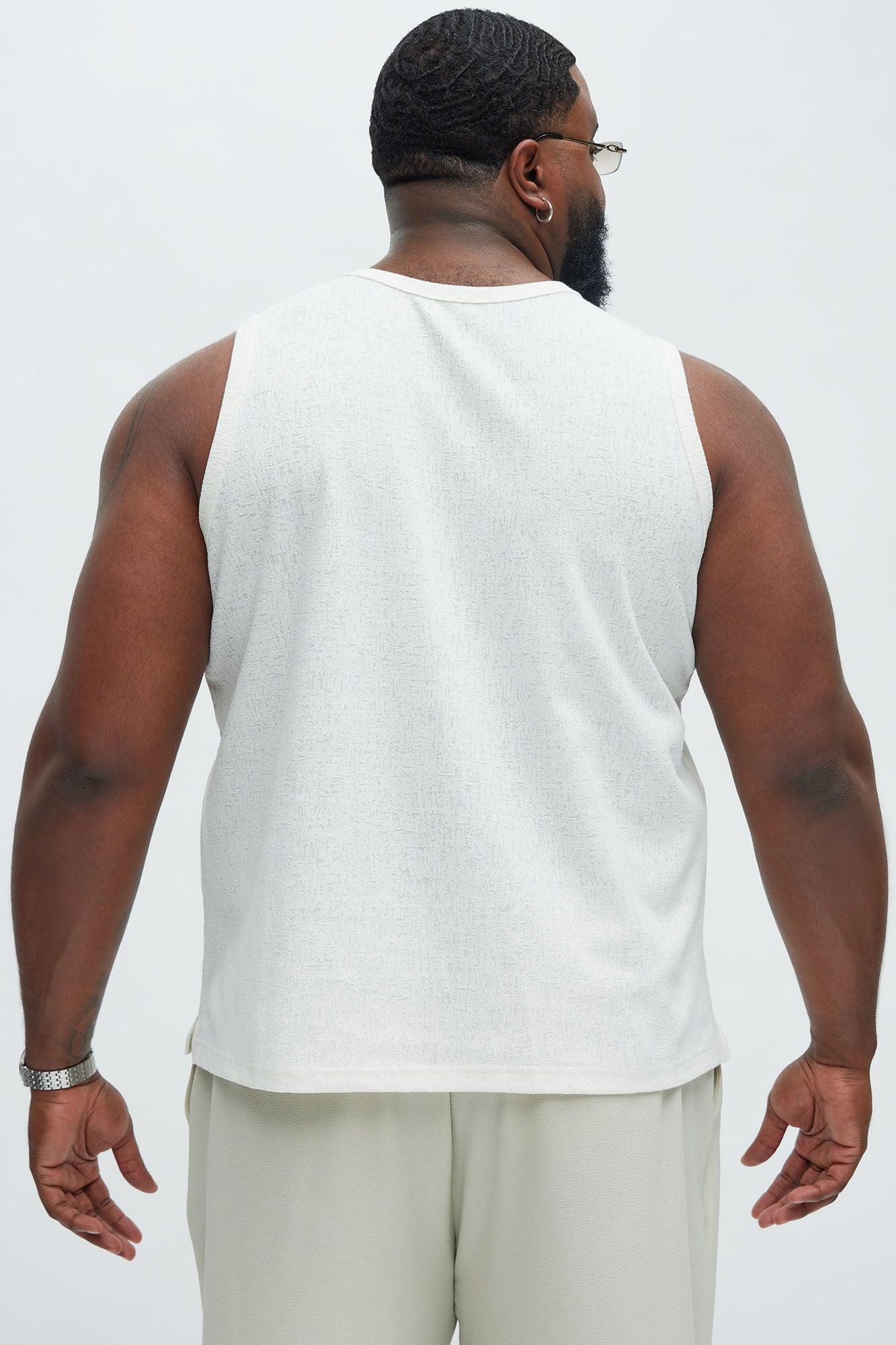 Duval Textured Relaxed Tank - Off White Product Image