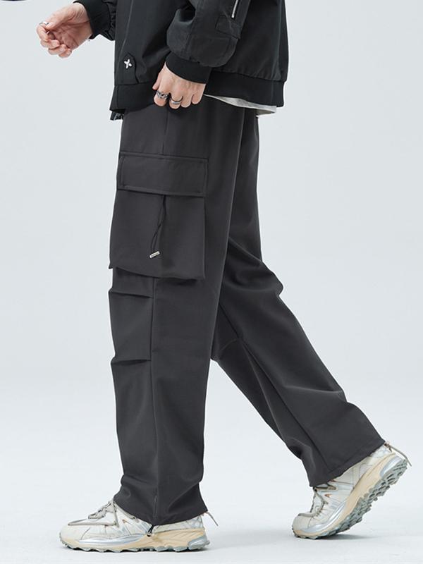 Men's Multi Pocket Ruched Drawstring Cargo Pants Product Image