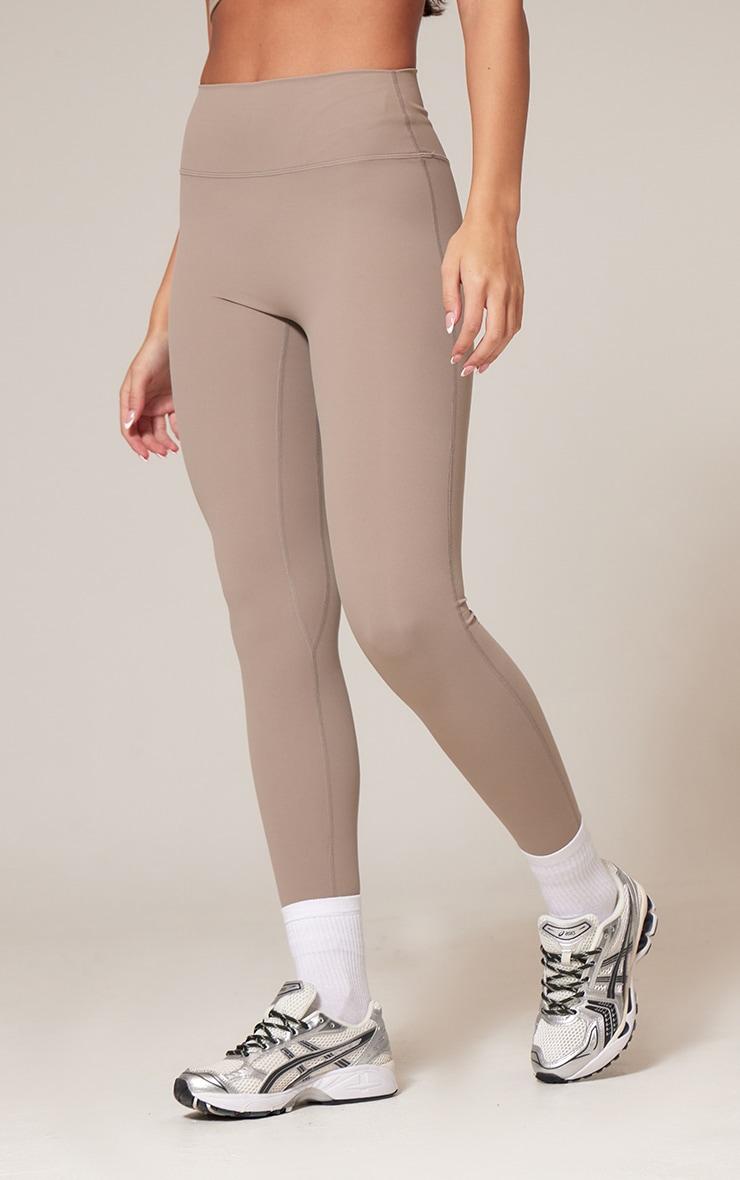 Deep Taupe Ultimate Sculpt High Waist Gym Leggings Product Image