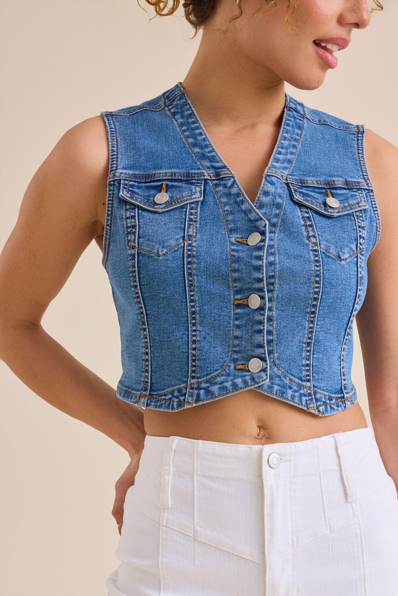 Odelia Denim Vest Product Image