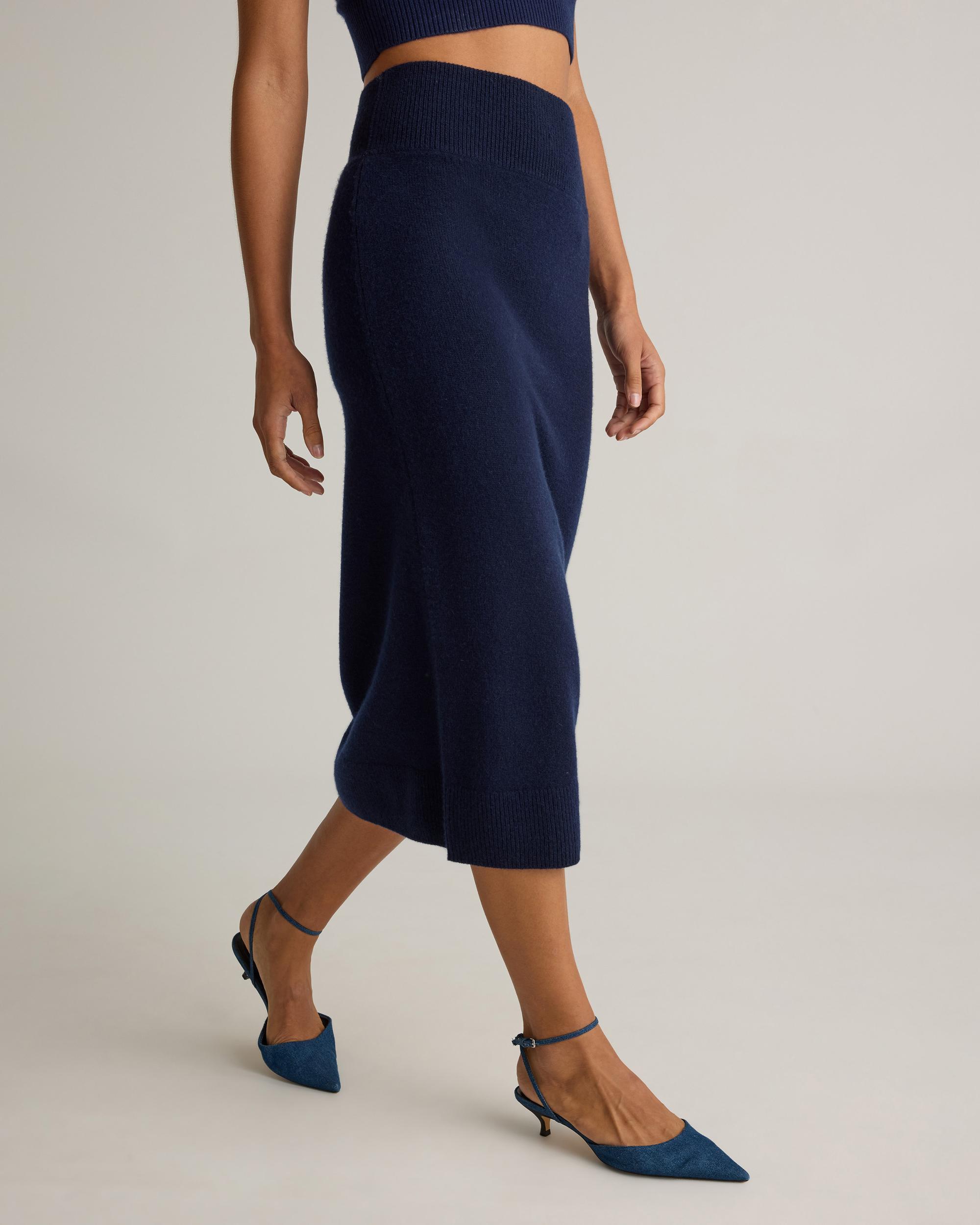 Quince | Women's Mongolian Cashmere Fitted Midi Skirt Size XL Product Image