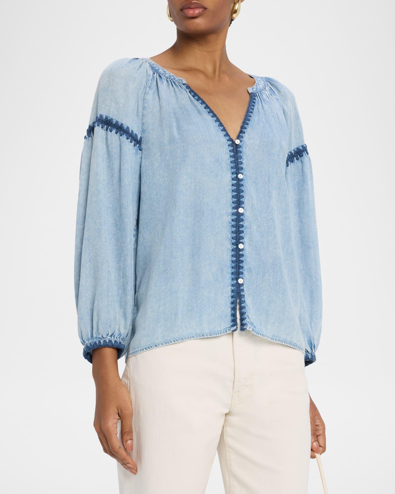 Toshi Embroidered Chambray Blouse Product Image