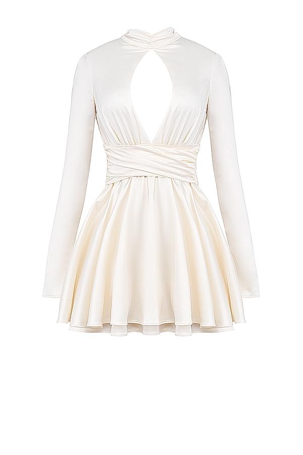 Aryana  ivory bow mini dress Product Image