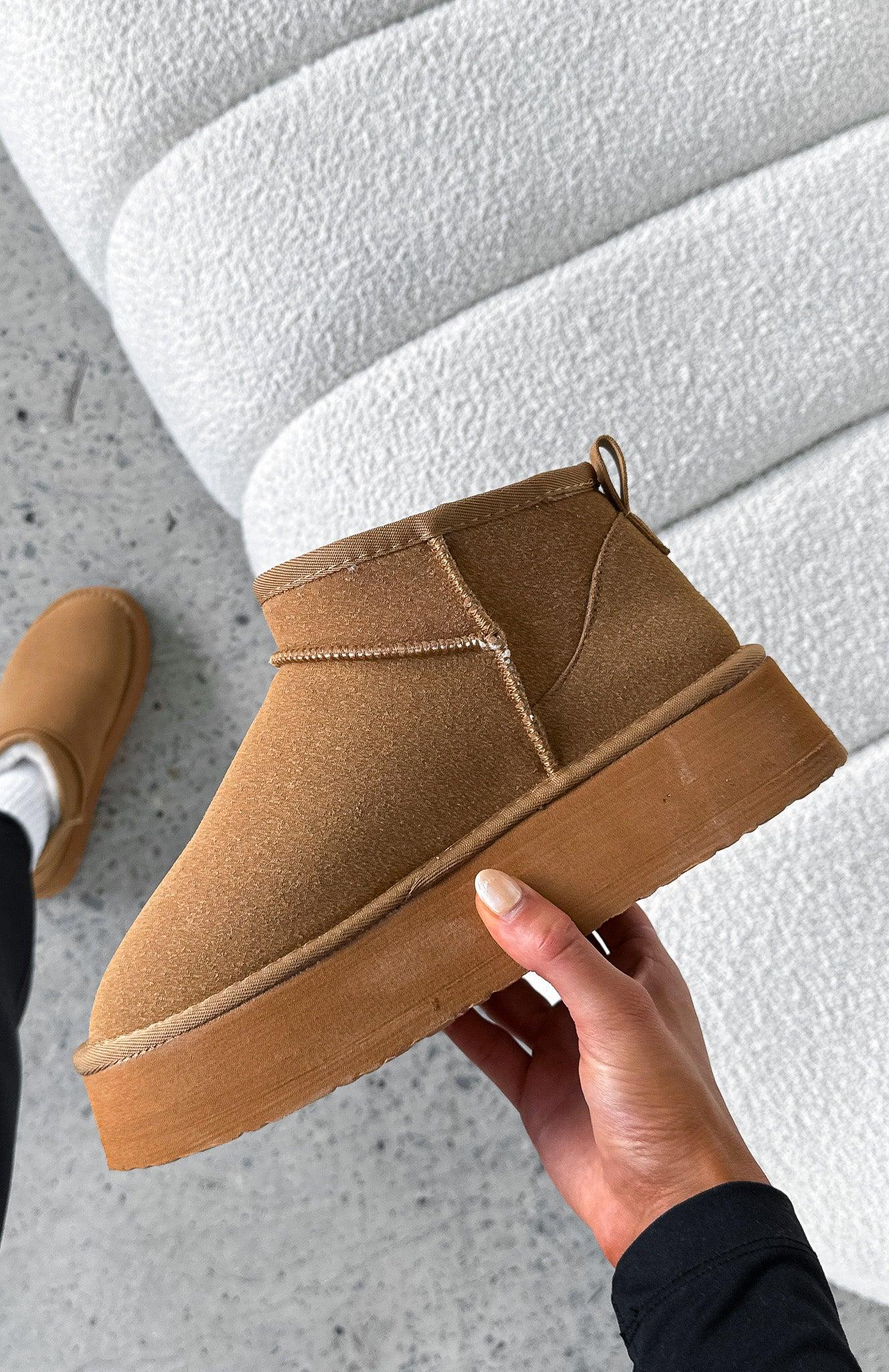 Jet Setter Platform Snug Boots Chestnut Product Image