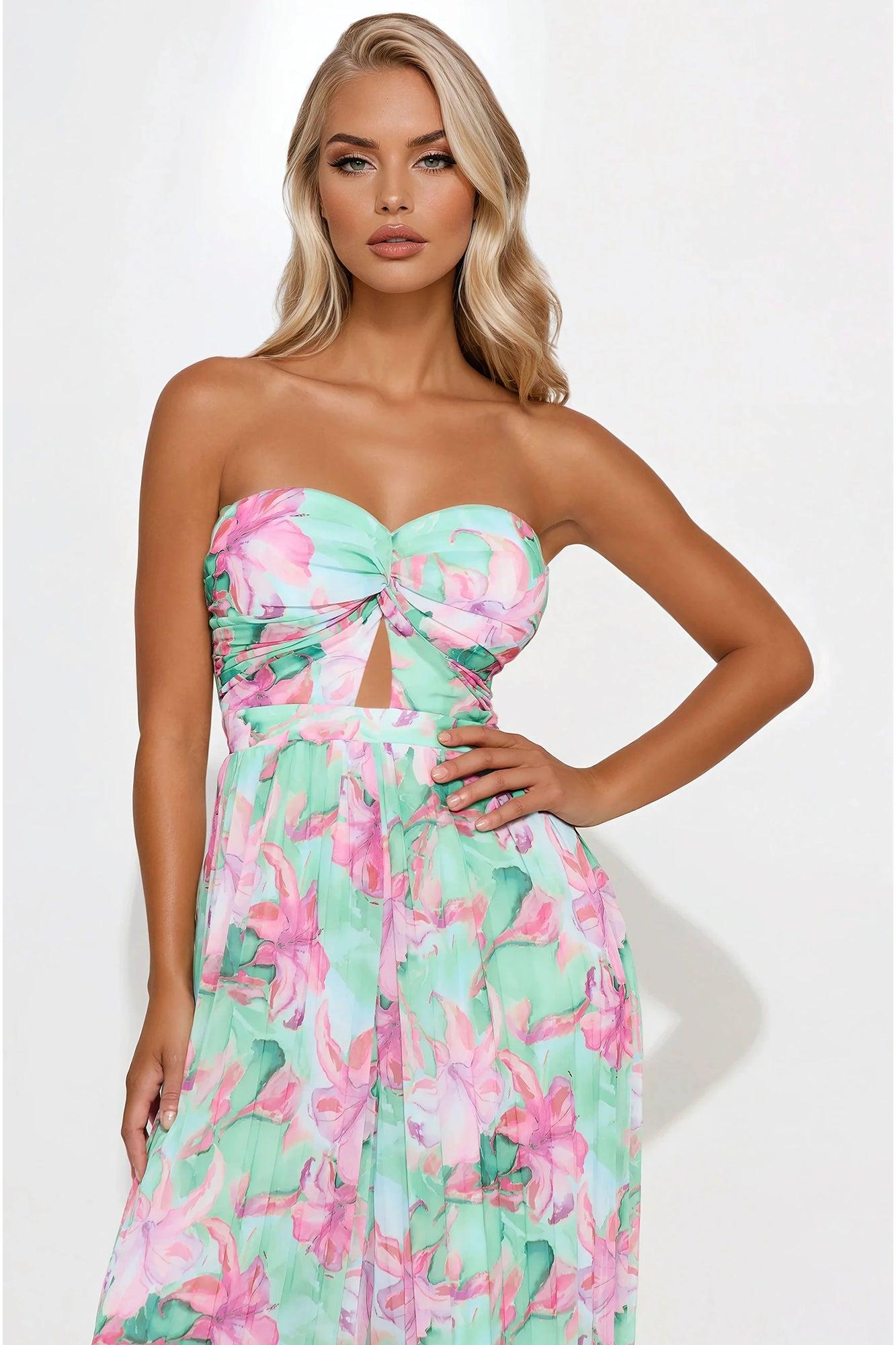 Hibiscus Honey Jumpsuit - Green/combo Product Image