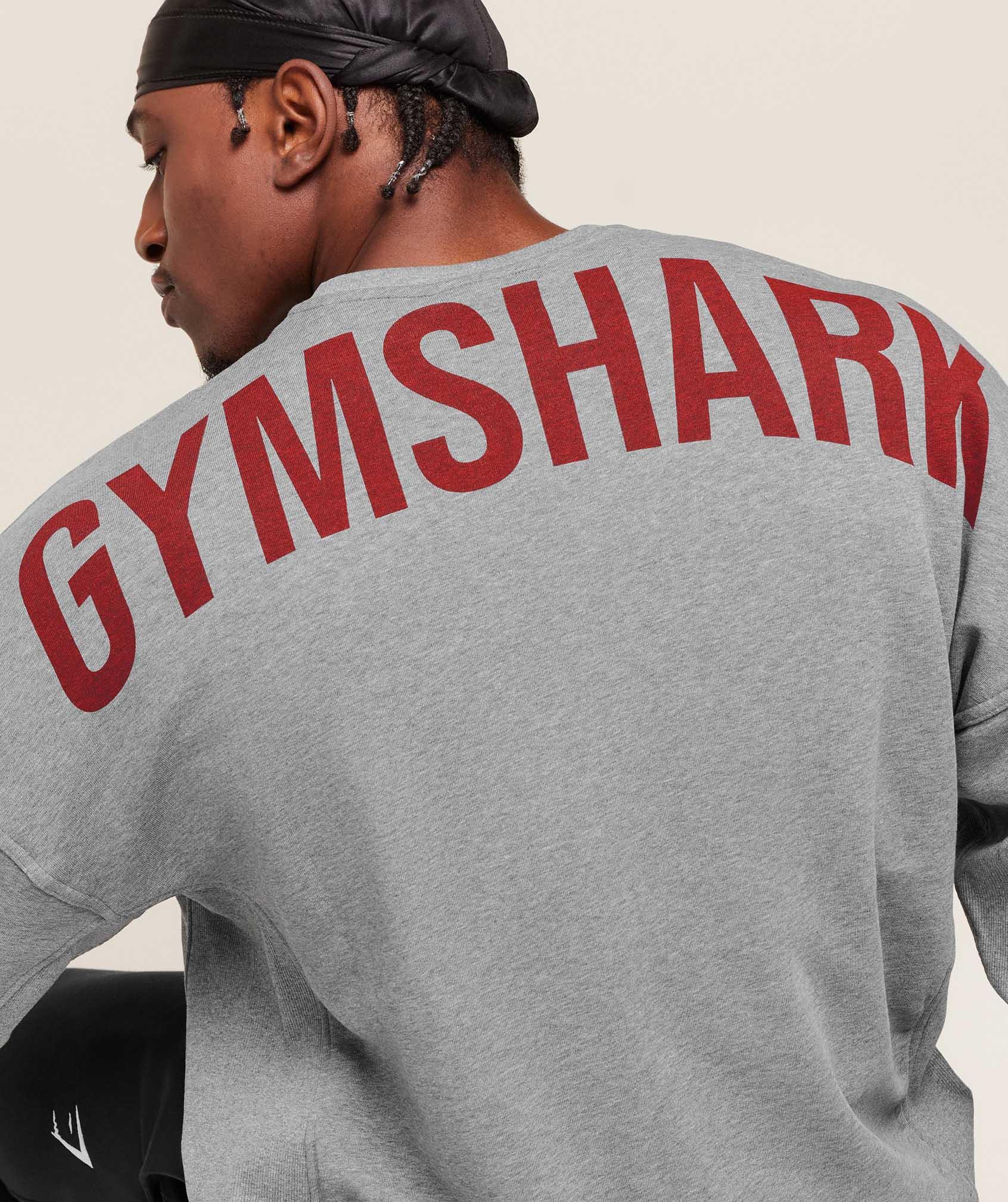Gymshark Power Crew - Charcoal Core Marl Male Product Image