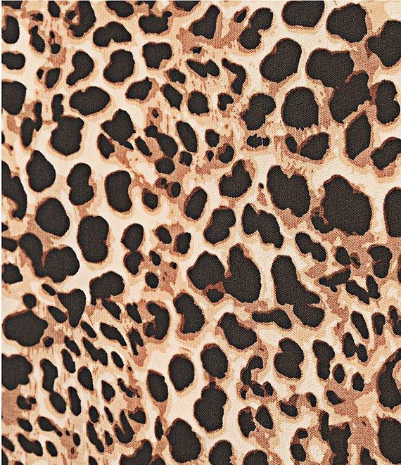 Skies Are Blue Plus Size Tiered Leopard Print Mini Shift Dress Product Image