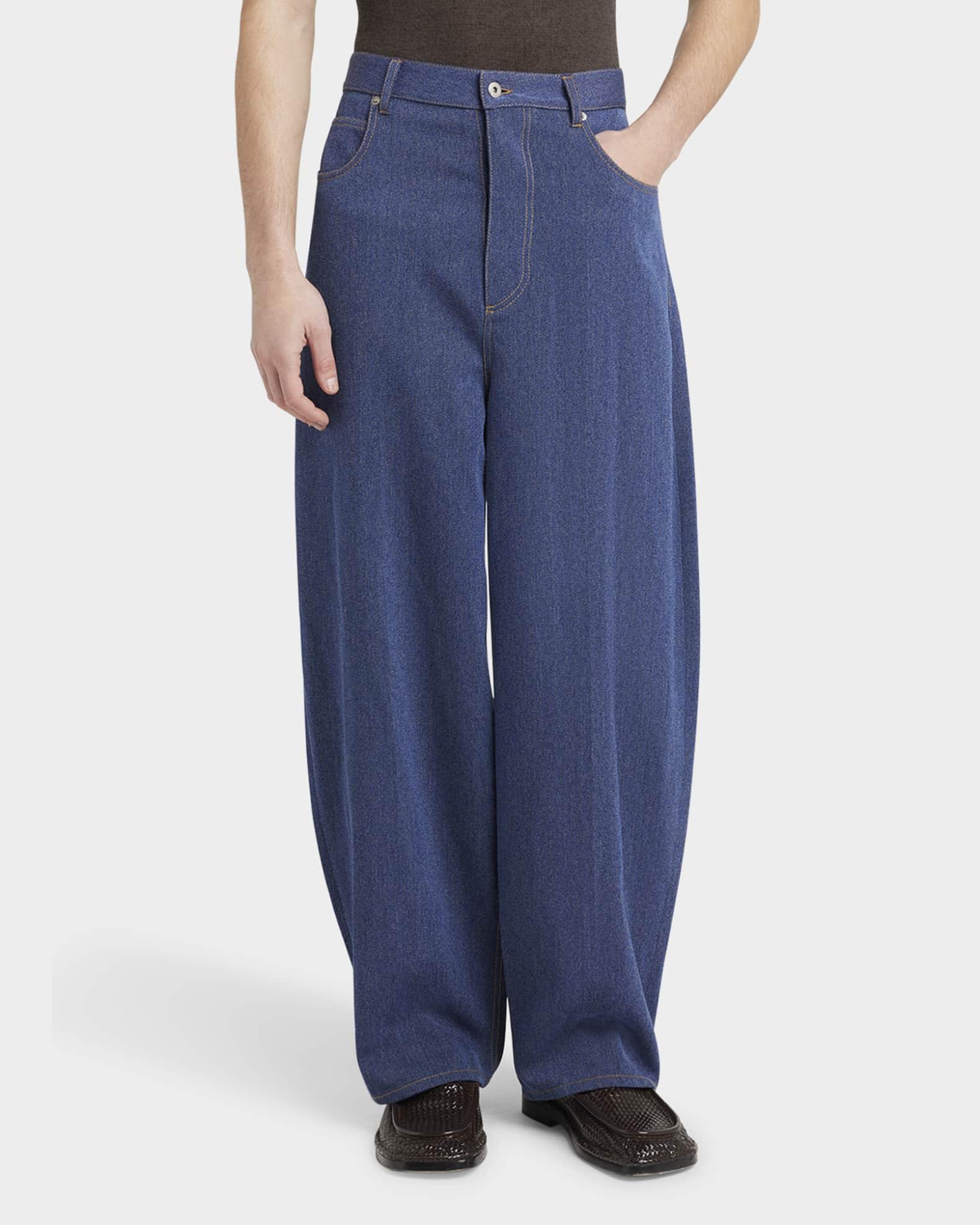 Men's Wide-Leg Drill Trousers Product Image