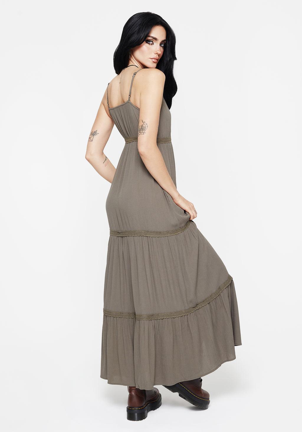Sara Tiered Lace Maxi Cami Dress Product Image