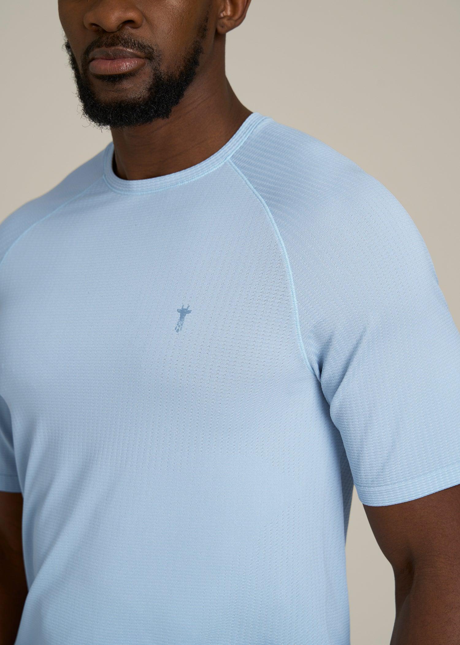 Vented Training Top for Tall Men in Ice Blue Male Product Image