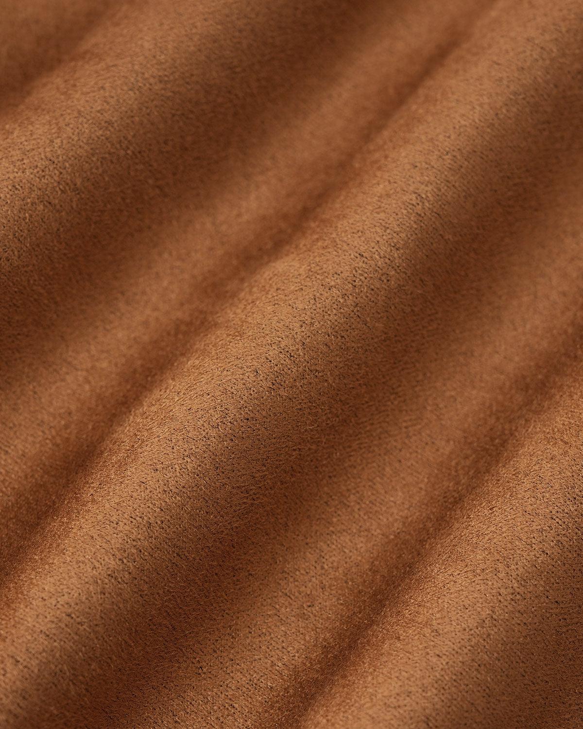 Caramel Suede A-Line Sleeveless Mini Dress Product Image