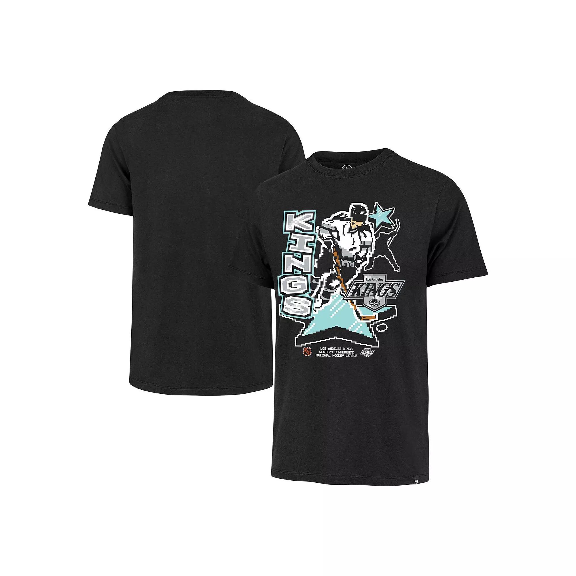 Men's '47 Black Los Angeles Kings Lamp Lighter Franklin T-Shirt, Size: Medium, Kgs Black Product Image