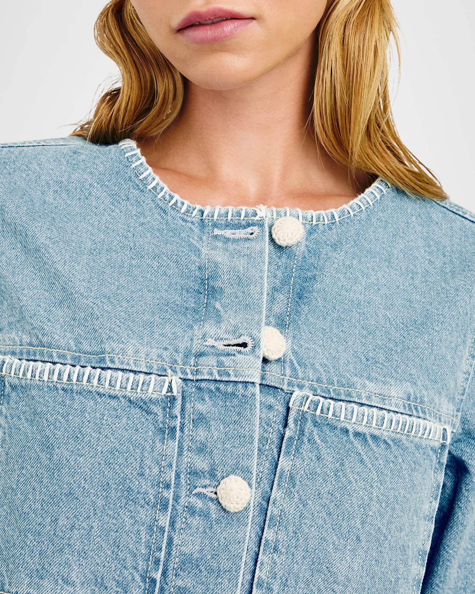 Lido Blanket Stitch Denim Jacket Product Image