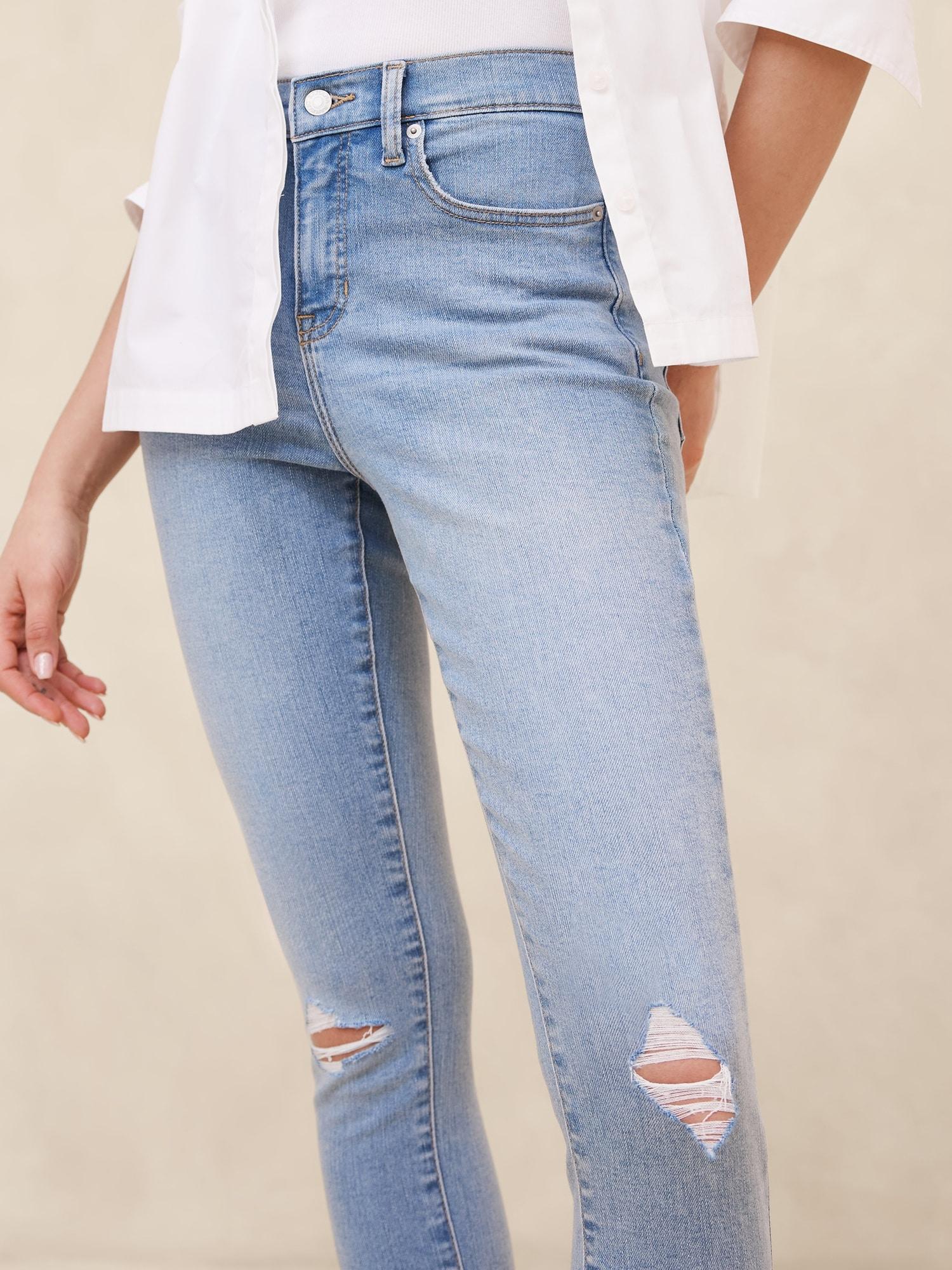 High-Rise Skinny Destructed Jean Product Image
