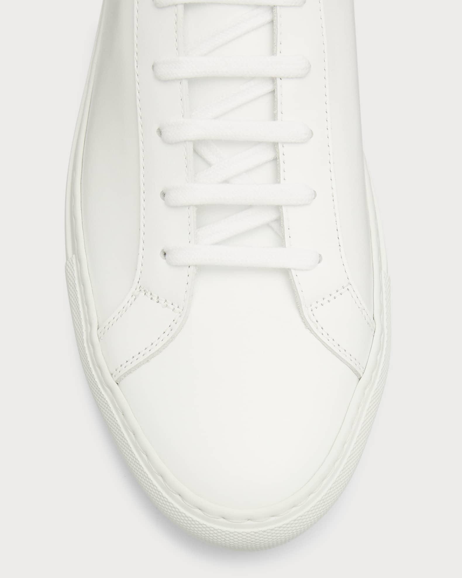 Men's Achilles Leather Low-Top Sneakers, White Product Image