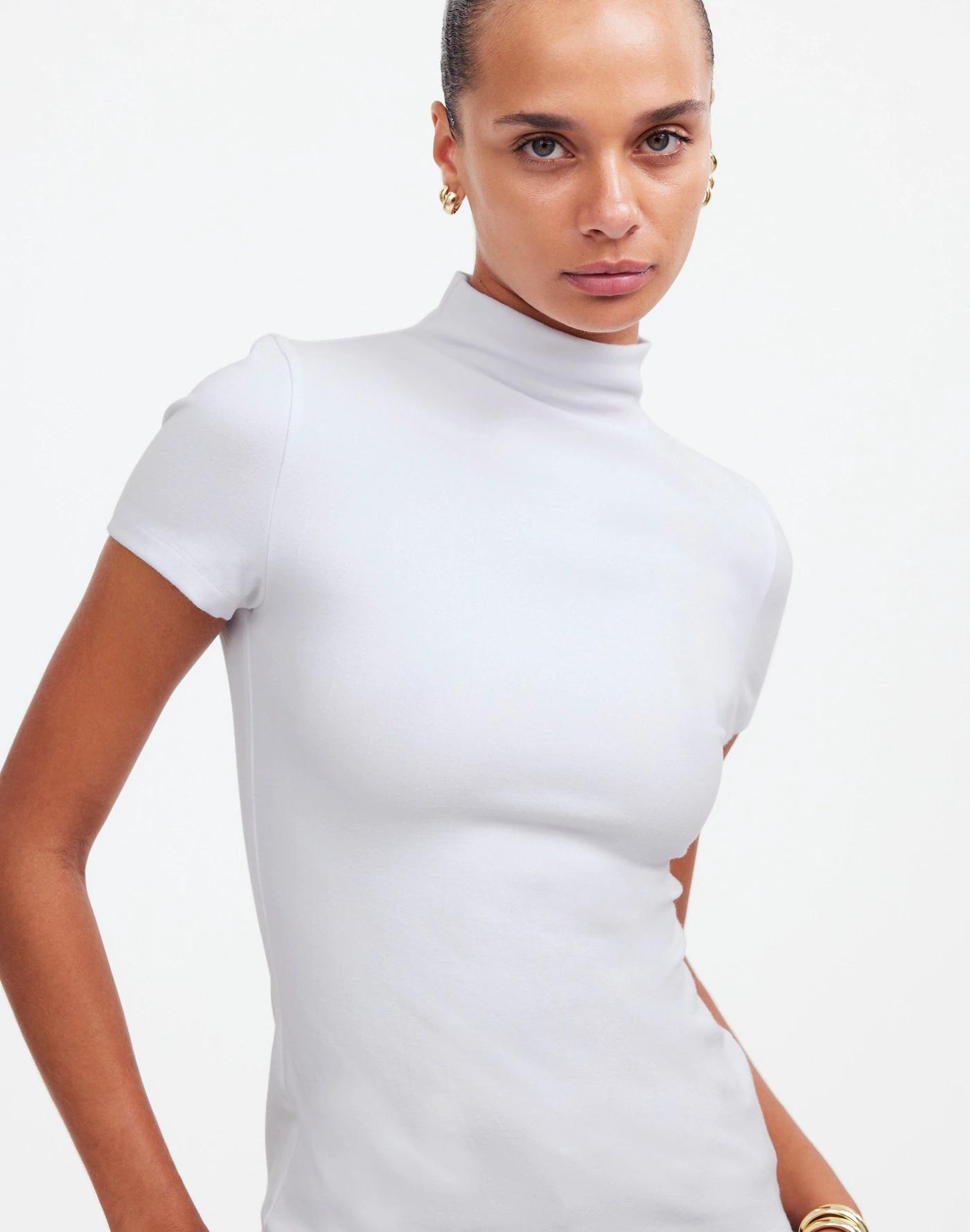 Short-Sleeve Mockneck Tee Product Image