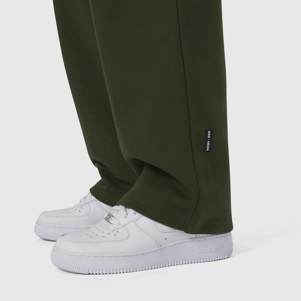 W034. Sorona® Terry Straight Leg Sweats - Olive Product Image