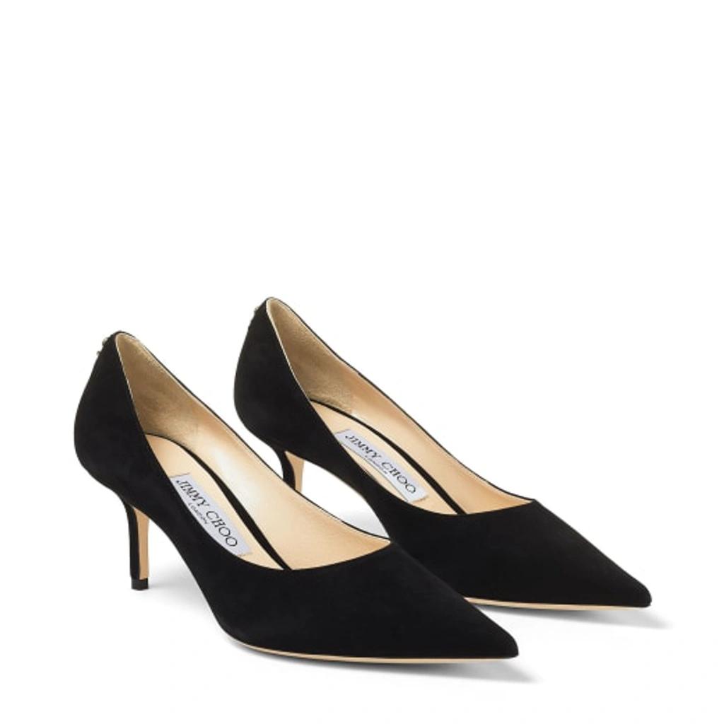 JIMMY CHOO Dark Brown Suede Pumps In Black Product Image