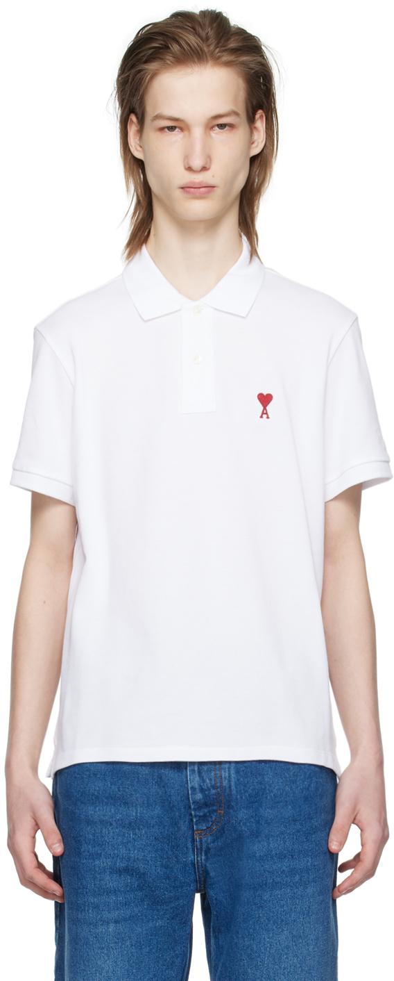 White Cotton Ami de Coeur Polo Product Image