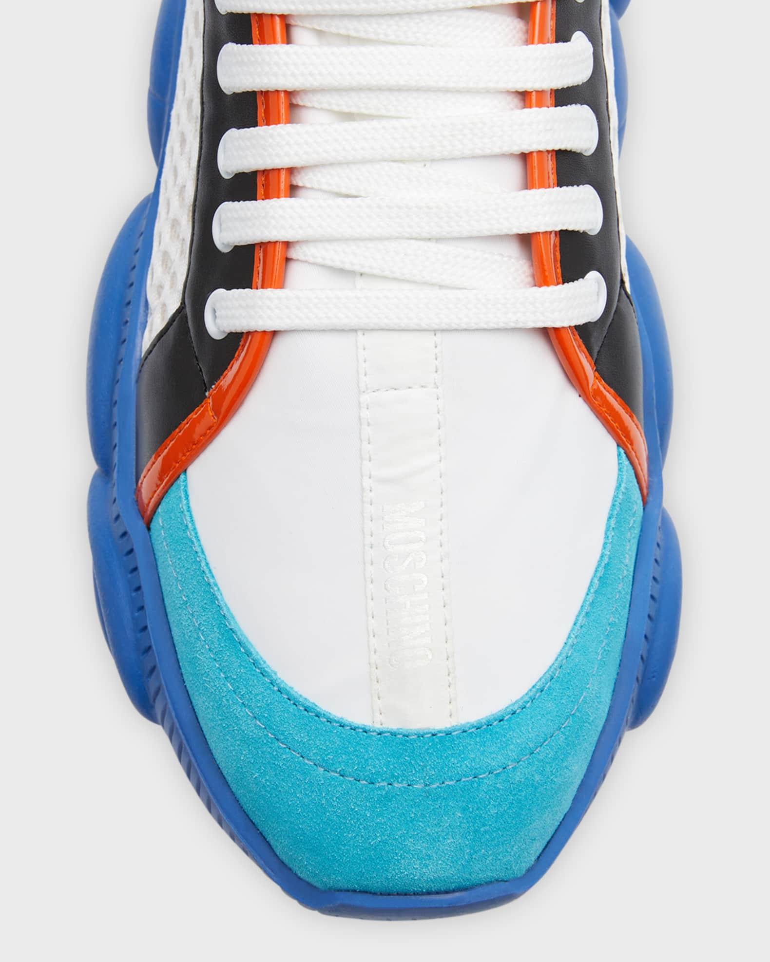 Men's Mixed Media Teddy Low-Top Sneakers Product Image