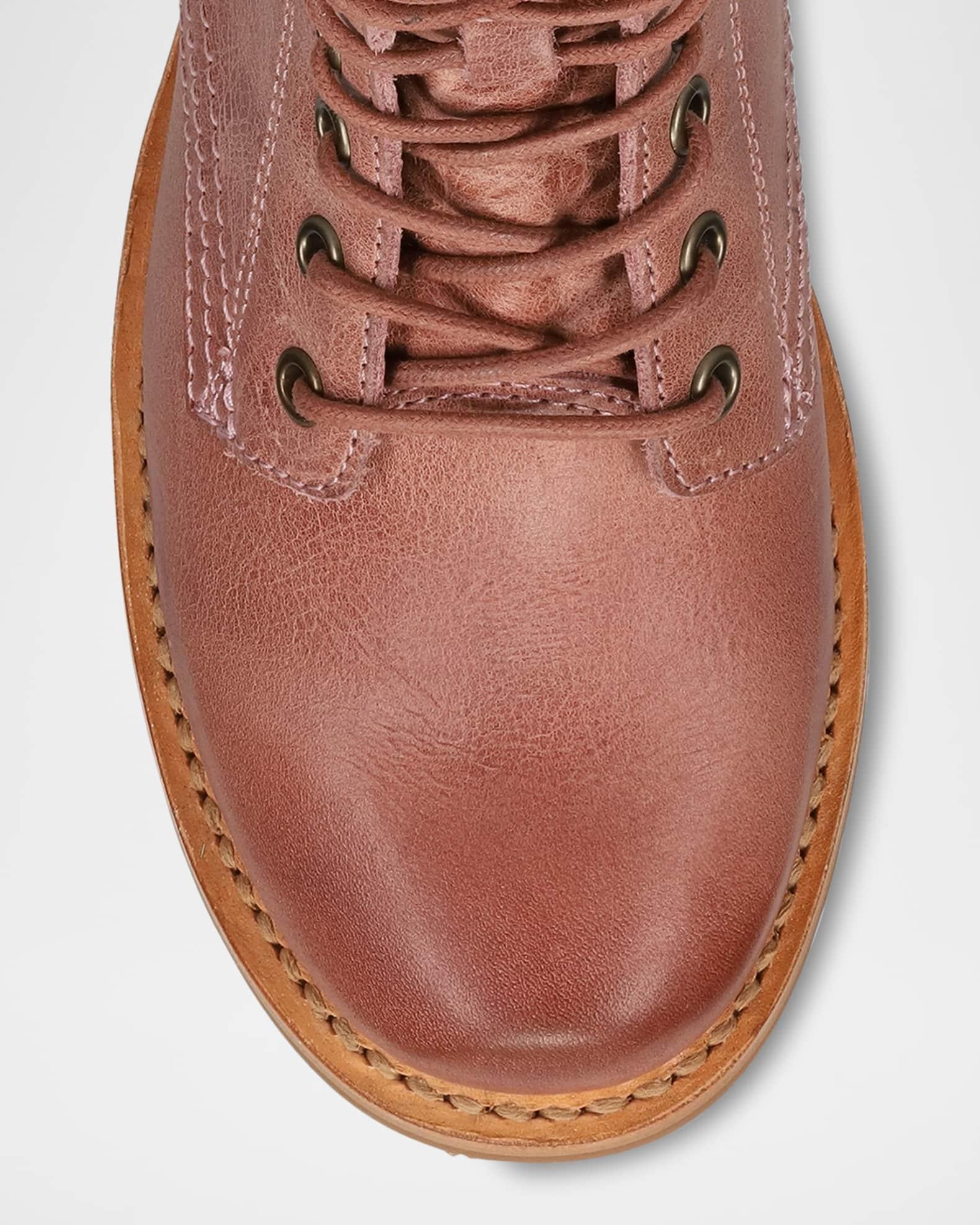 Veronica Flex Leather Combat Boots Product Image