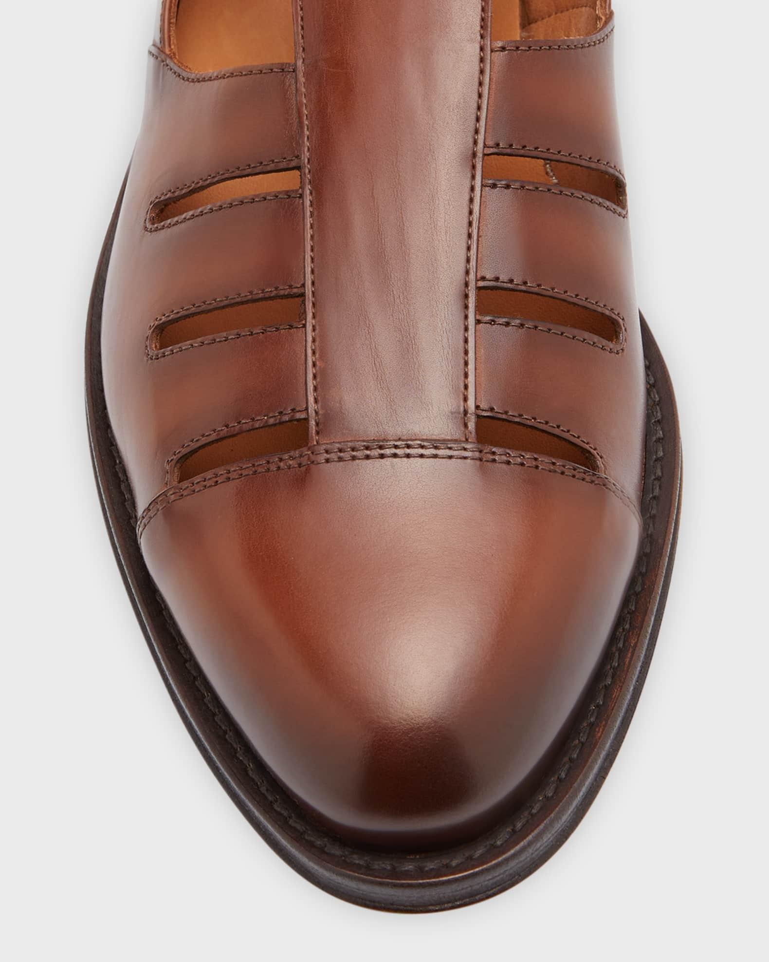 Mens Fisherman Burnished Leather Sandals Product Image