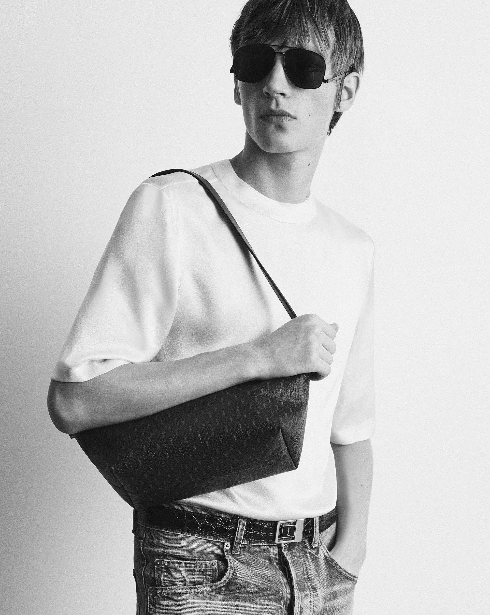 LE MONOGRAMME CROSSBODY BAG IN CASSANDRE CANVAS AND SMOOTH LEATHER Product Image