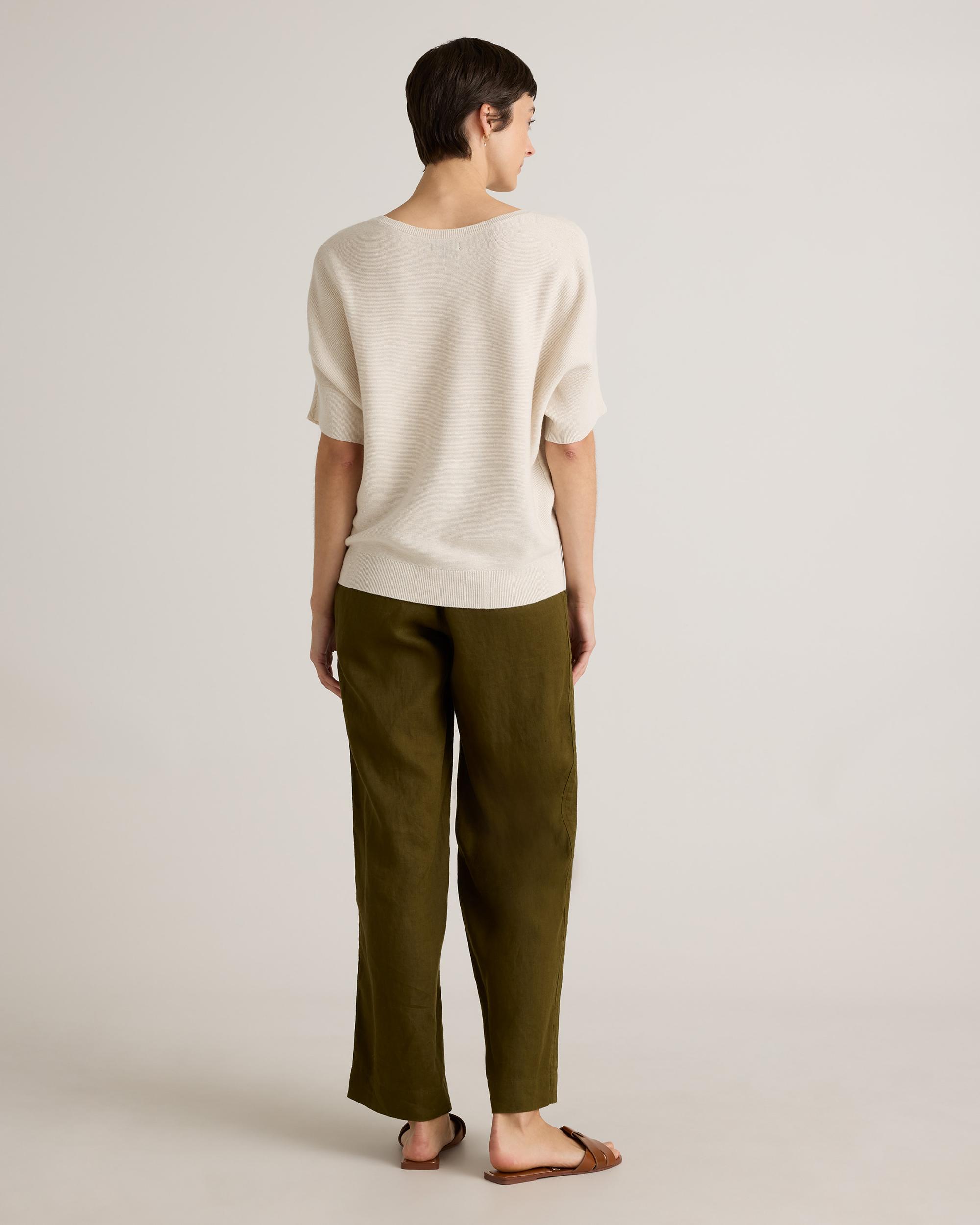 Quince | Women's Lightweight Cotton Cashmere Link-Stitch Dolman Sweater Product Image