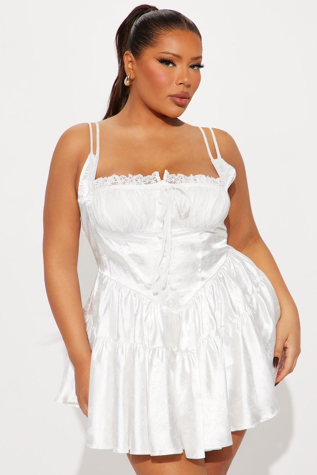 Brielle Satin Romper - White Product Image