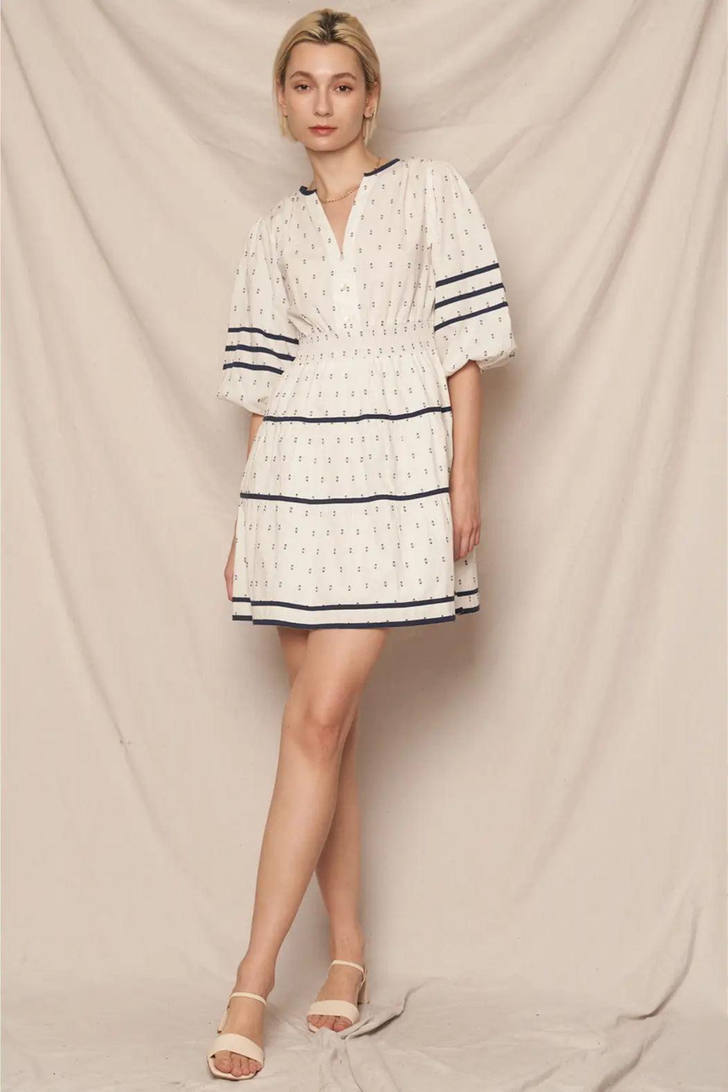 V-Neck Tiered MiniDress Product Image