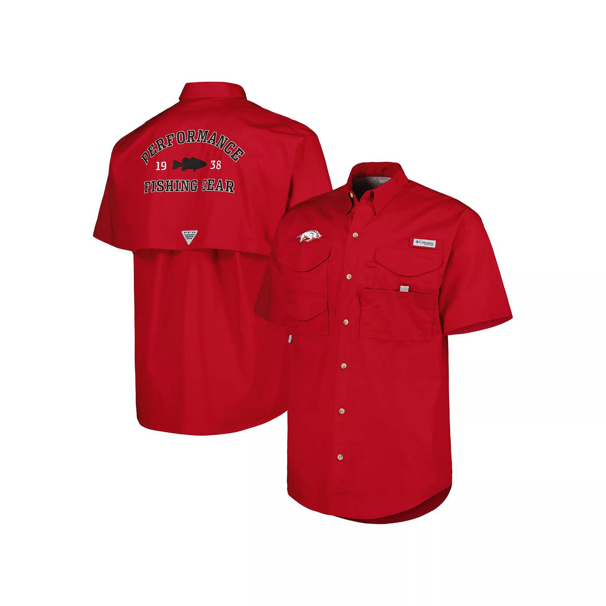 Men's Columbia Cardinal Arkansas Razorbacks Bonehead Button-Up Shirt, Size: XL, Red Product Image