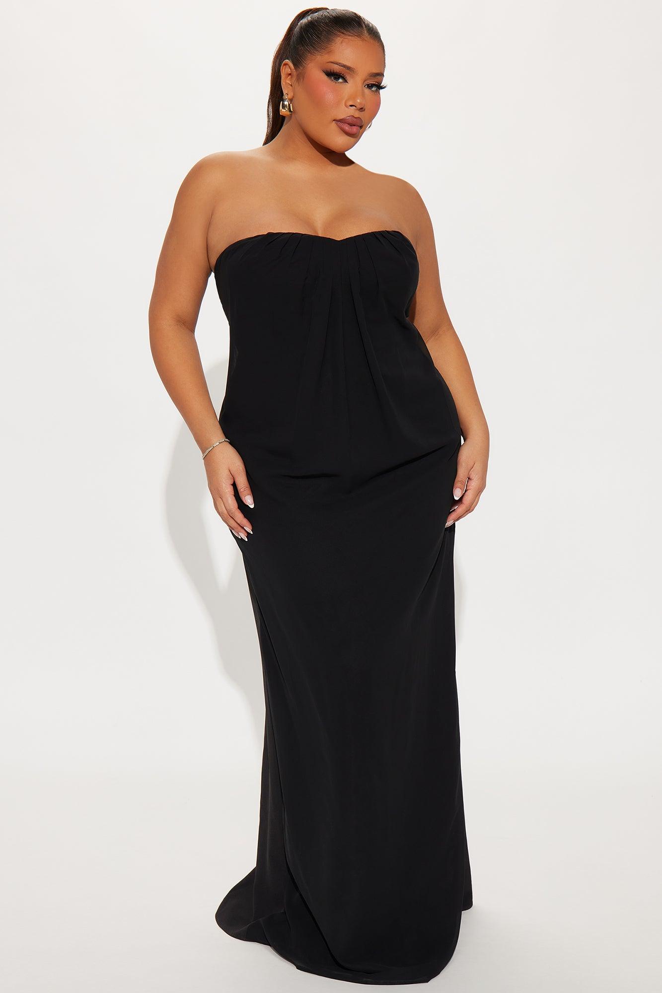Hayley Strapless Maxi Dress - Black Product Image