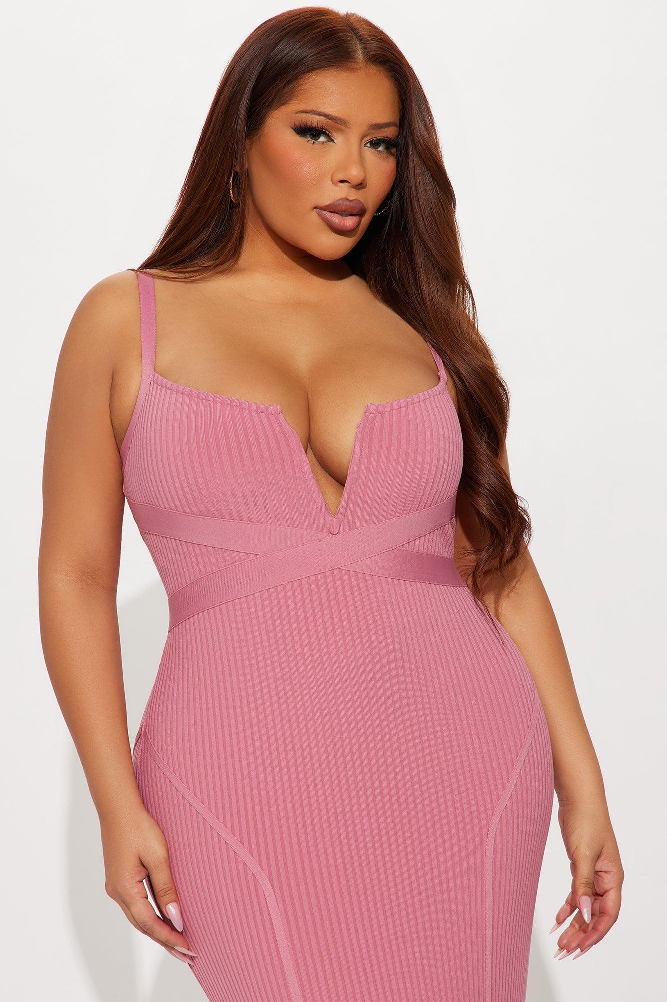 Misty Bandage Midi Dress - Mauve Female Product Image