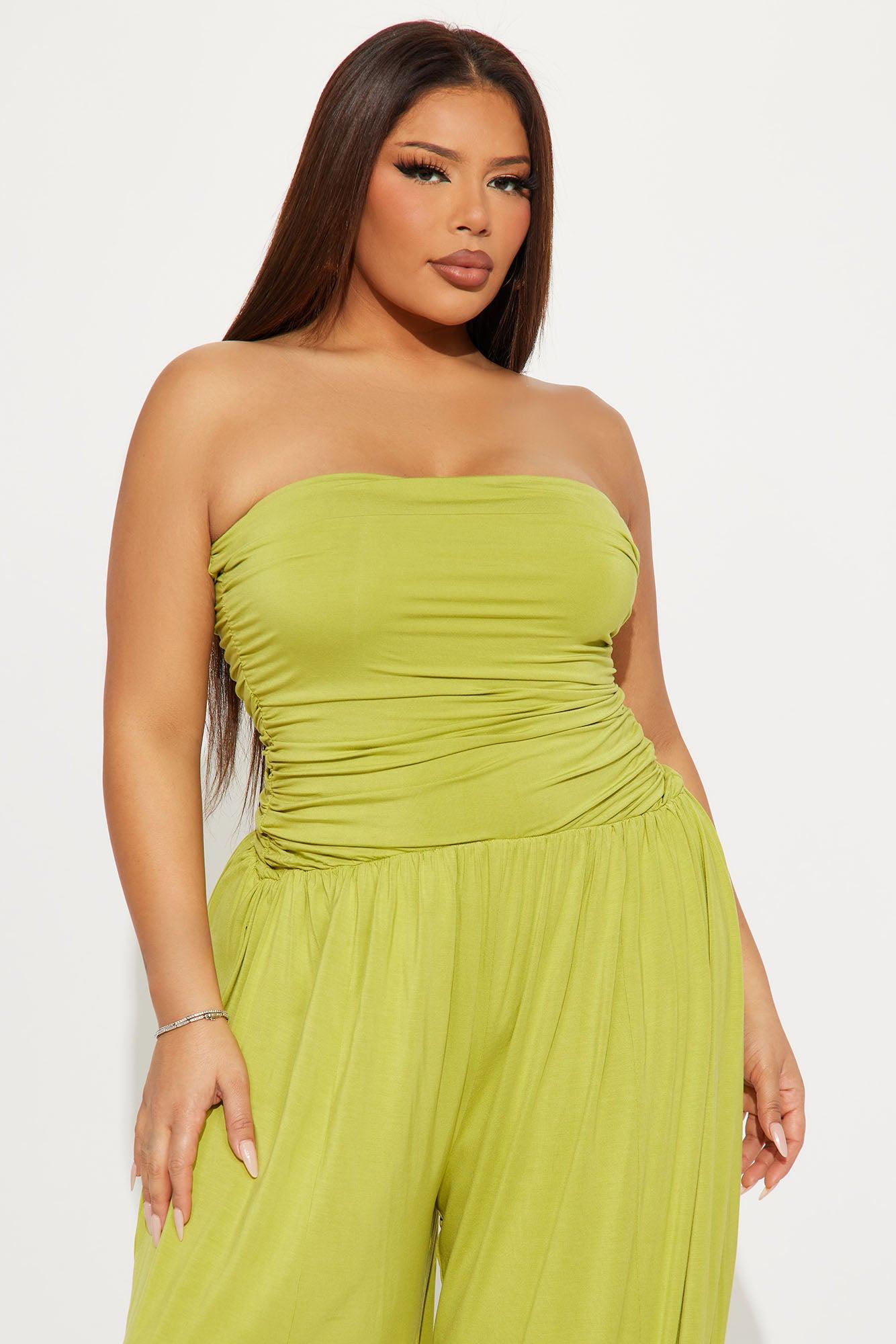 Hammock Daydreams Jumpsuit - Chartreuse Product Image