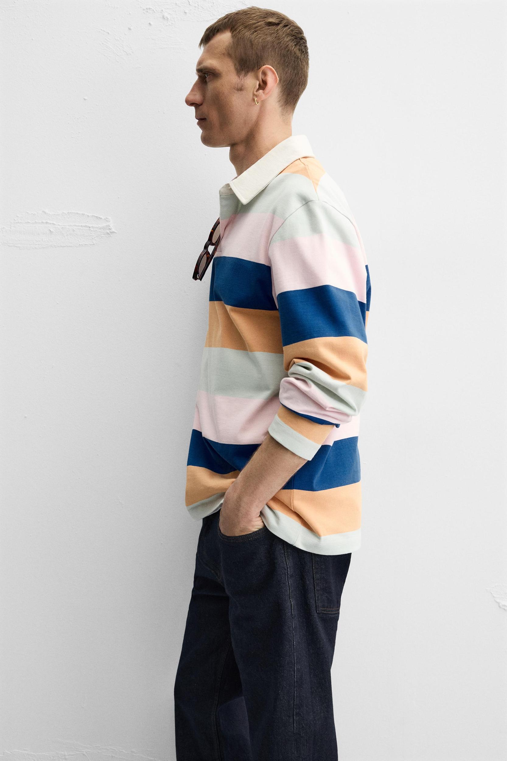 STRIPED POLO SHIRT Product Image