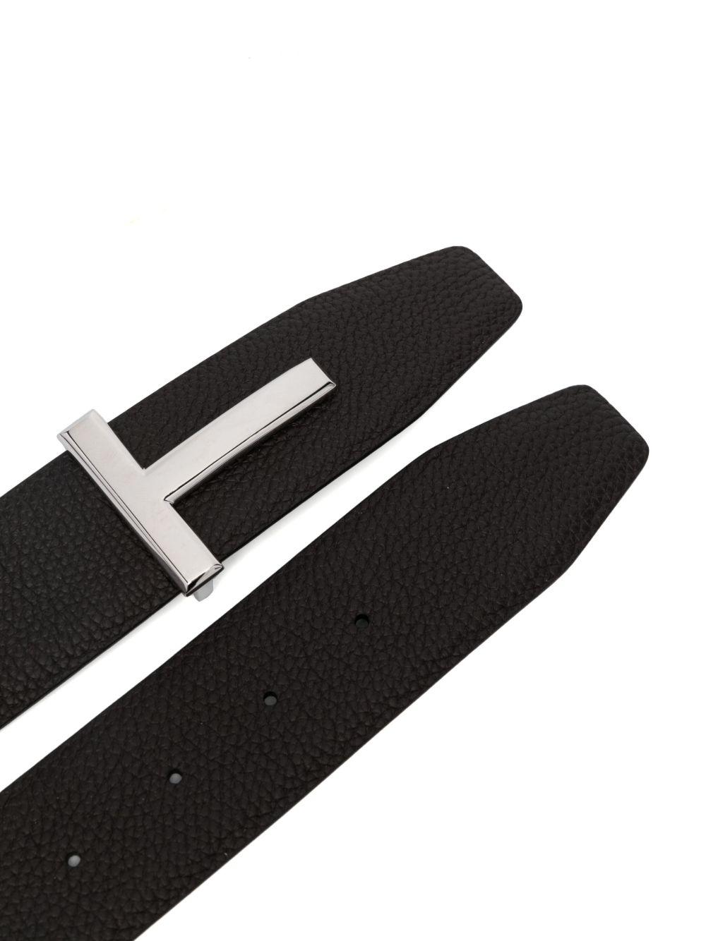 T-buckle reversible leather belt Product Image